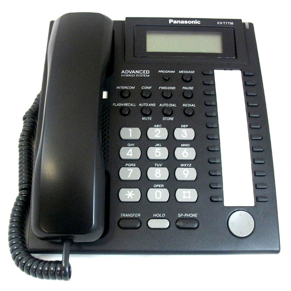 Panasonic KX-T7736-B 3-Line LCD 24 Button Speakerphone Corded Phone