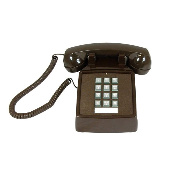 Cortelco Desk Telephone with Volume - Brown