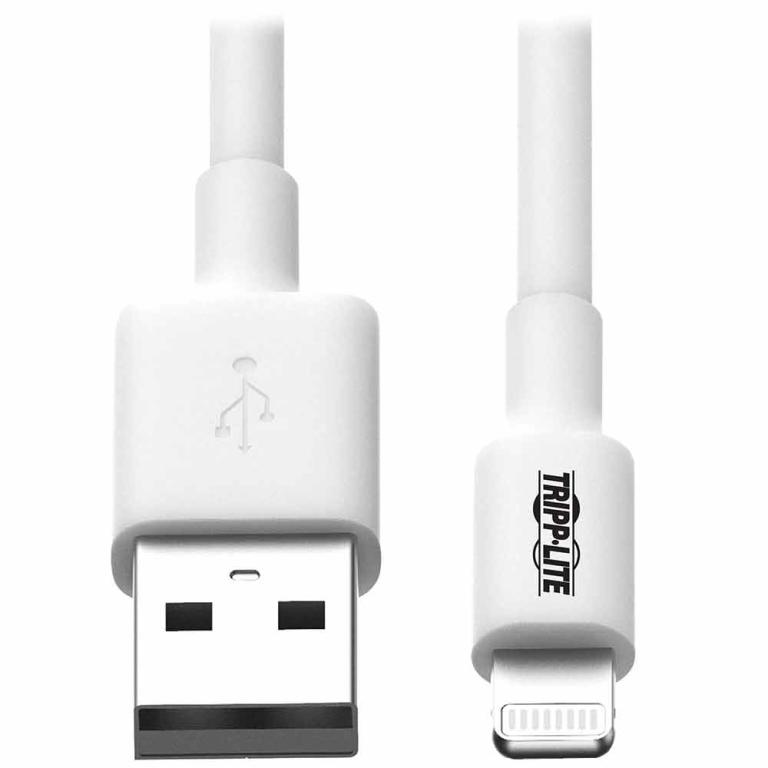 Tripp Lite 10' USB-A to Lightning Sync/Charge Cable - White