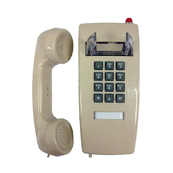 Cortelco Wall Phone with Message Light - Ash
