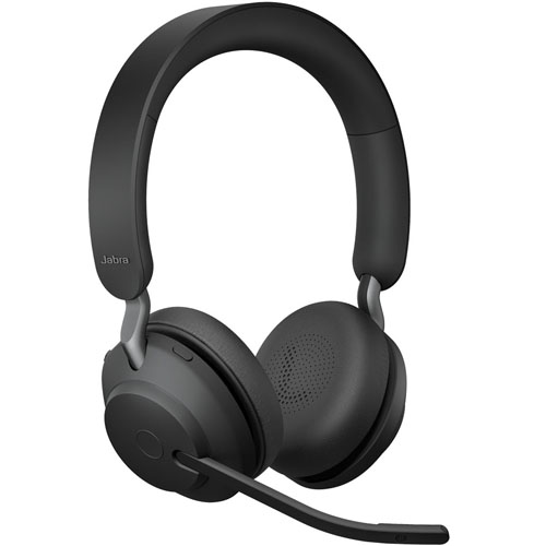 Jabra Evolve2 65 Link 380A MS Stereo Wireless Bluetooth Headset - Black
