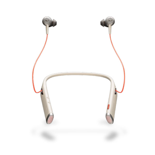 Plantronics Voyager 6200 UC Neckband Wireless Headset with Earbuds - Sand