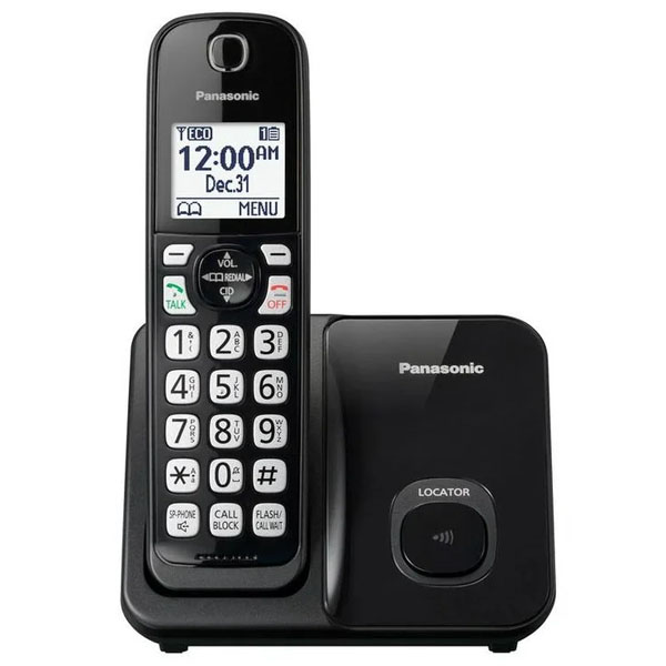 Panasonic KX-TGD510B Single Cordless Handset Telephone in Black
