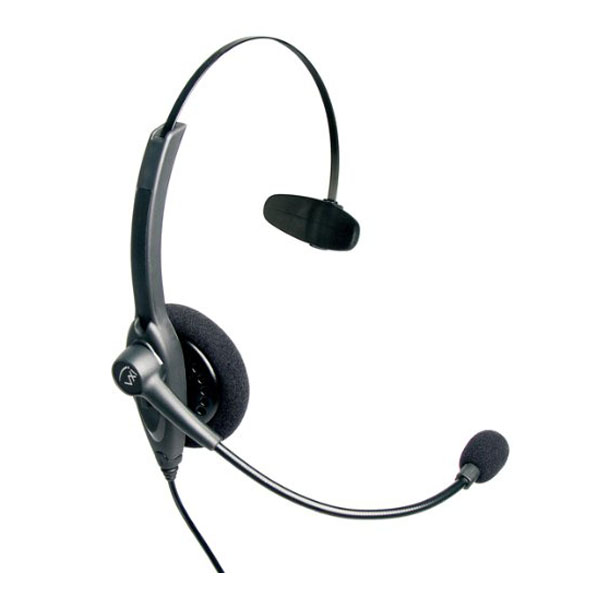 VXI Passport 10V DC Over-the-head Mono Headset With DC N/C Microphone - Bulk