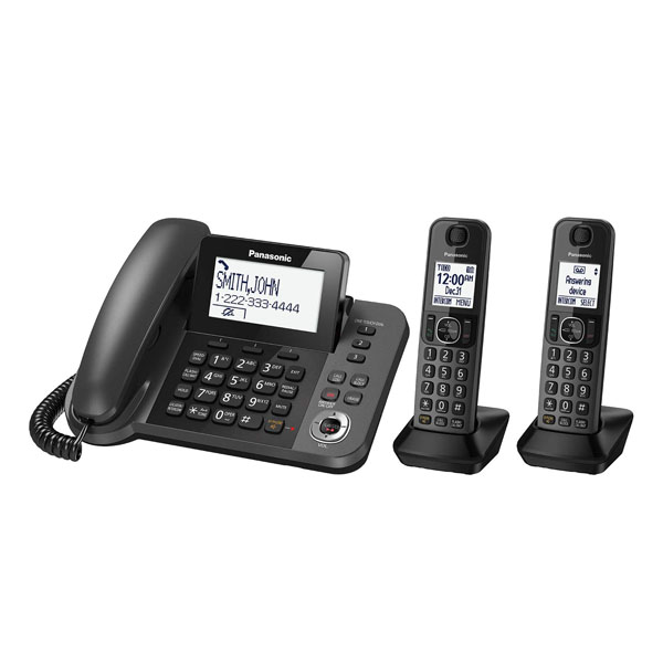 Panasonic KX-TGF382M 2 HS Caller ID LCD Display Corded Cordless Phones