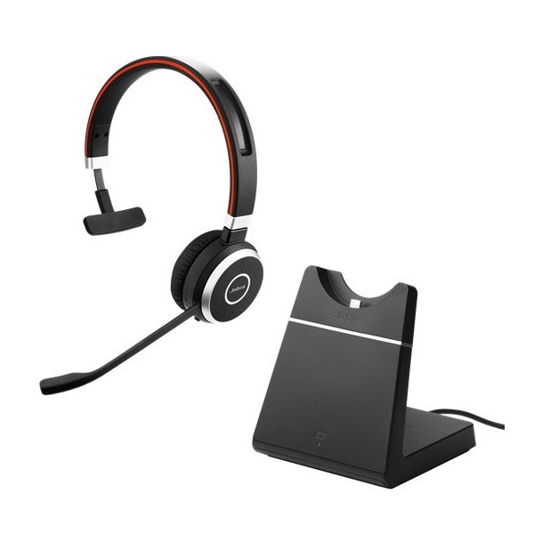 Jabra Evolve 65 Mono USB  UC Bluetooth Headset with Charging Stand