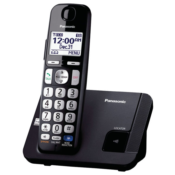 Panasonic KX-TGE210B DECT 6.0 Single Cordless Handset