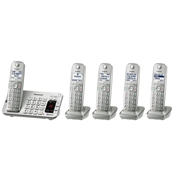 Panasonic KX-TGE475S Link2Cell DECT 6.0 Expandable Cordless Handsets