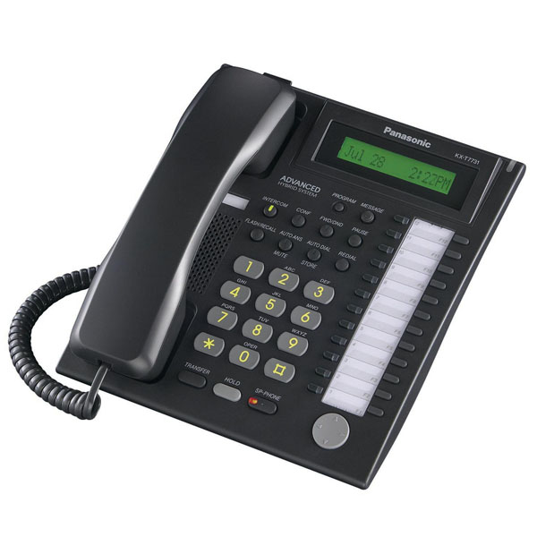 Panasonic KX-T7731-B 24 Button Speakerphone with LCD Corded Phone - Black