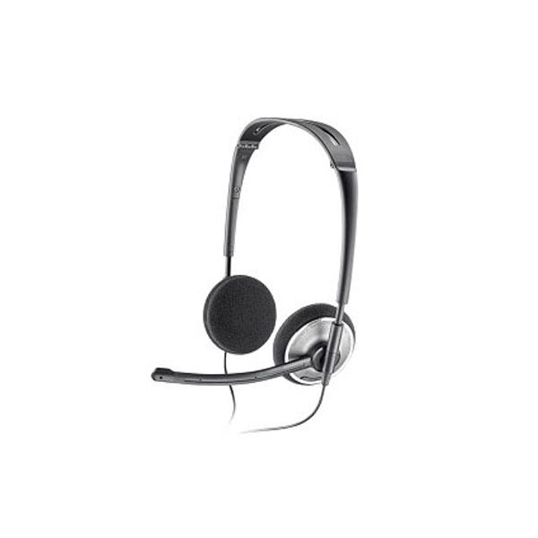 Plantronics .Audio 478 Fold Flat Duo Noise-Cancelling USB Computer Corded Headset