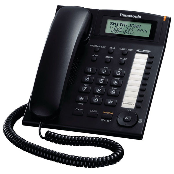 Panasonic KX-TS880B Caller ID Corded Phone - Black