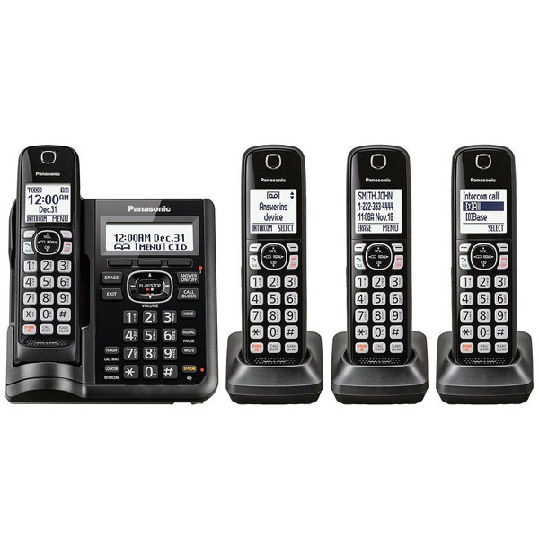 Panasonic KX-TGF544B 4HS Cordless Handsets with Answering Machine