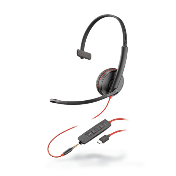 Plantronics Blackwire 3215 USB-C UC Corded Headset