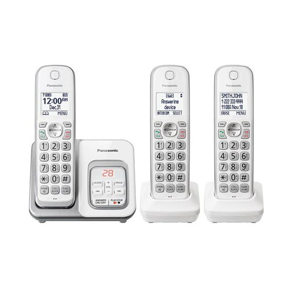 Panasonic KX-TGD433W 3 HS Expandable Cordless Phones