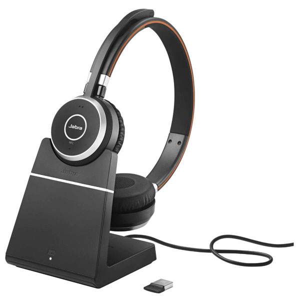 Jabra Evolve 65 Stereo USB UC Bluetooth Headset with Charging Stand