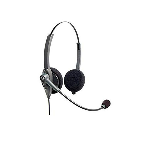 VXI Passport 21V DC Over-the-head Binaural Headset With DC N/C Microphone - Bulk